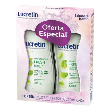 Kit Sabonete Íntimo Lucretin Fresh 200ml