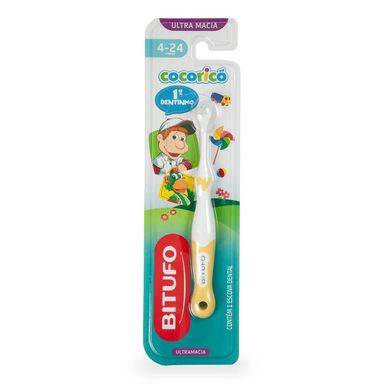 Escova Dental Infantil Bitufo Cocoricó 1º Dentinho Ultramacia