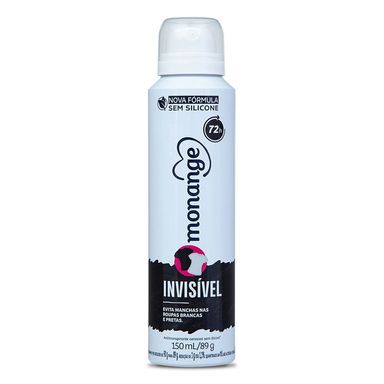 Desodorante Aerossol Monange Feminino Invisível 150ml