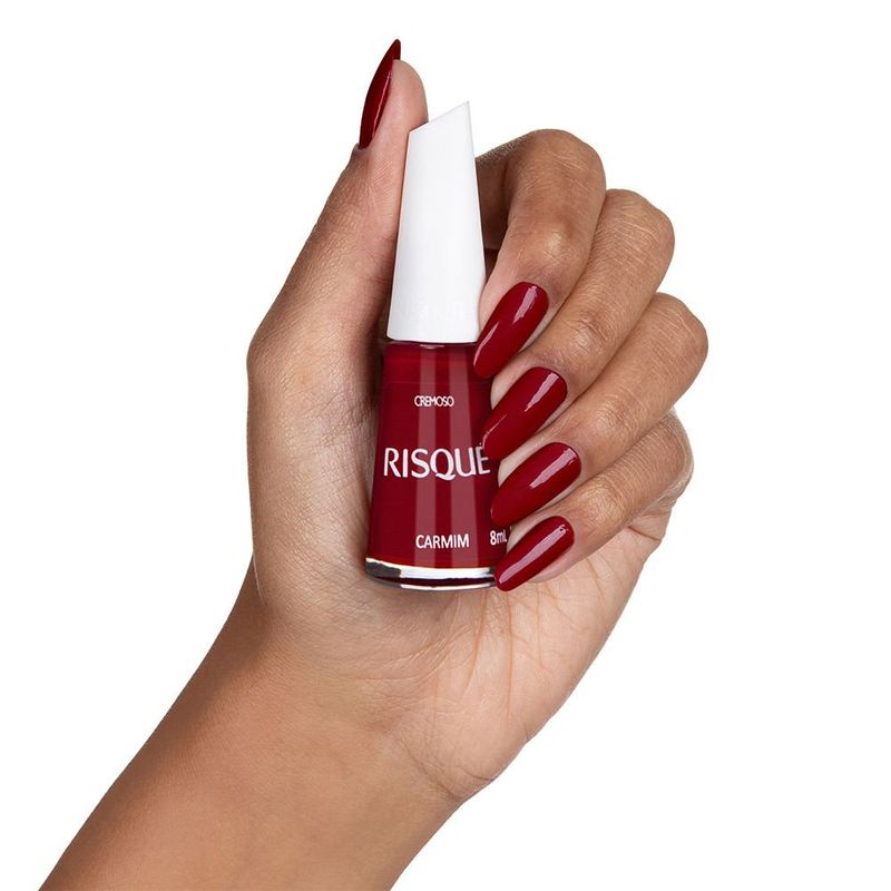 ESMALTE RISQUÉ VERMELHO CREMOSO CARMIM