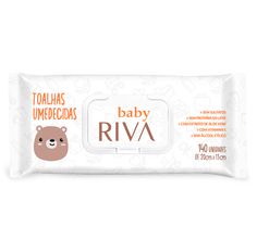 Toalhas Umedecidas Riva Baby Flip Top Com 140 Unidades