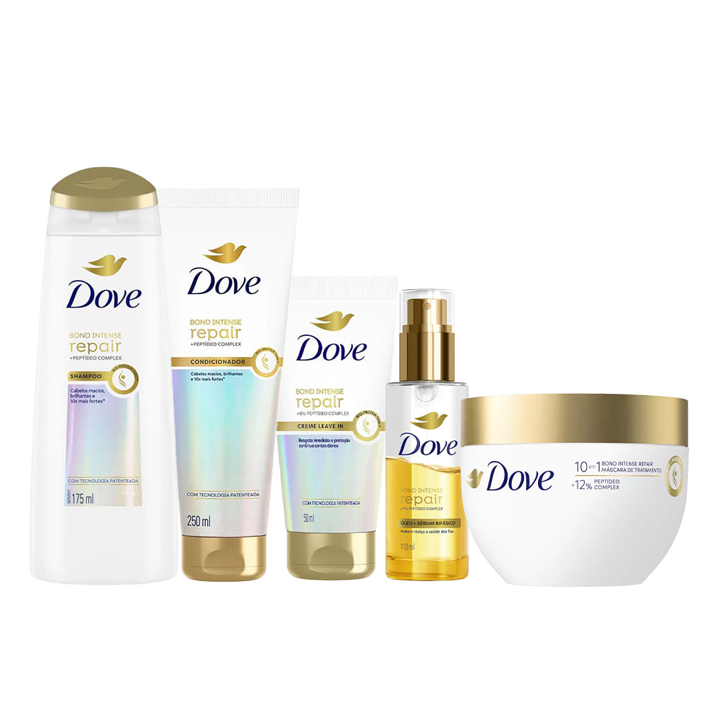 Kit Dove Bond Intense Repair 5 Unidades Lojas Rede 9186