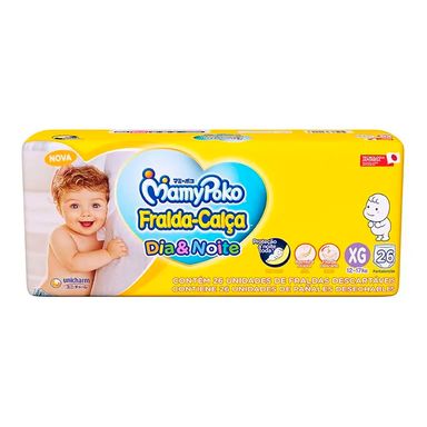 Fralda Calça Mamypoko Dia&Noite Jumbo XG 26 Unidades