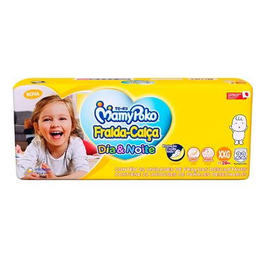 Fralda Calça Mamypoko Dia&Noite Jumbo XXG 22 Unidades