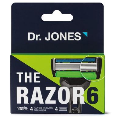 Carga Barbear Dr.Jones The Razor 6 Com 4 Unidades