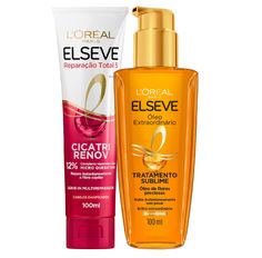 Kit Elseve Leave-In Cicatri Renov 100ml + Óleo Extraordinário 100ml