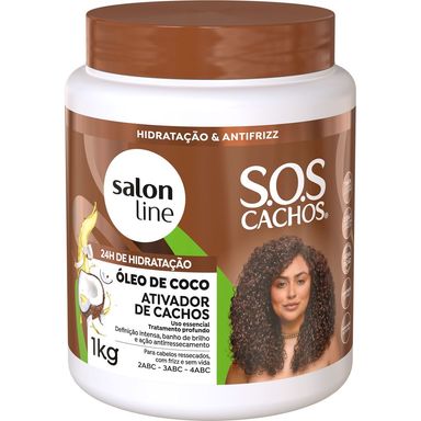 Ativador De Cachos Salon Line Sos Óleo De Coco 1Kg