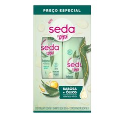 Kit Seda Shampoo 300ml E Condicionador 190ml Babosa + Óleos