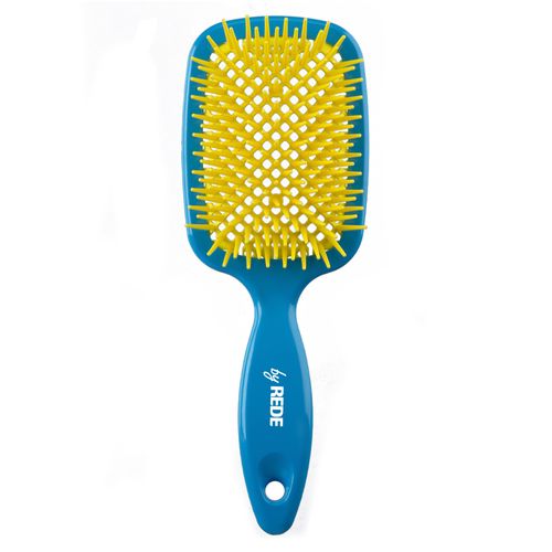 Escova De Cabelo By Rede Favo Quadrado Azul/Amarelo Ref.4033
