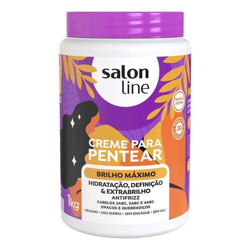Creme Para Pentear Salon Line Brilho Máximo 1kg
