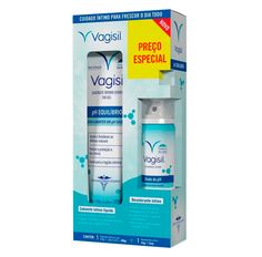 Kit Vagisil Sabonete Íntimo Em Gel E Desodorante Íntimo Spray pH Equilíbrio