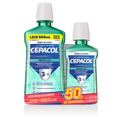 Kit Antisséptico Bucal Cepacol Menta Ice 500ml + 250ml