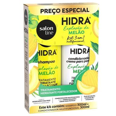 Kit Shampoo e Condicionador Salon Line Hidra Explosão De Melão 300ml