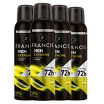 2022104111--01-Kit-Desodorante-Aerossol-Francis-Men-Extreme-150ml---4-Unidades