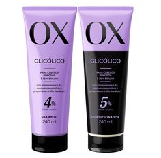 Kit Shampoo Ox Glicólico 240ml E Condicionador Ox Glicólico 240ml