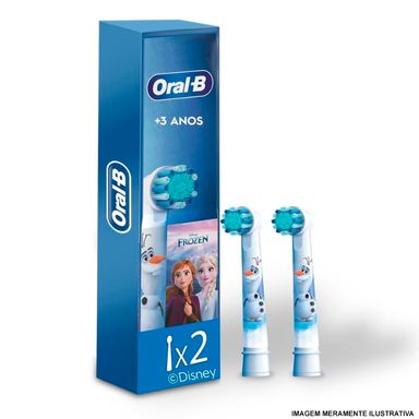 Escova Dental Elétrica Refil Oral B Frozen Com 2 Unidades