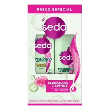 Kit Seda Prebióticos E Biotina Shampoo 300ml + Condicionador 190ml