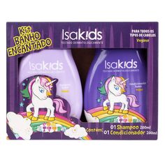 Kit Shampoo E Condicionador Isakids Banho Encantado Com glitter 200ml