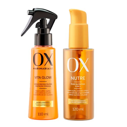 Kit Ox Sérum Ox Mari Maria Vita Glow 110ml E Óleo Capilar OX Nutritivo 3 Em 1 120ml