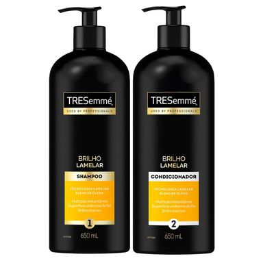 Kit Shampoo + Condicionador Tresemmé Brilho Lamelar 650ml