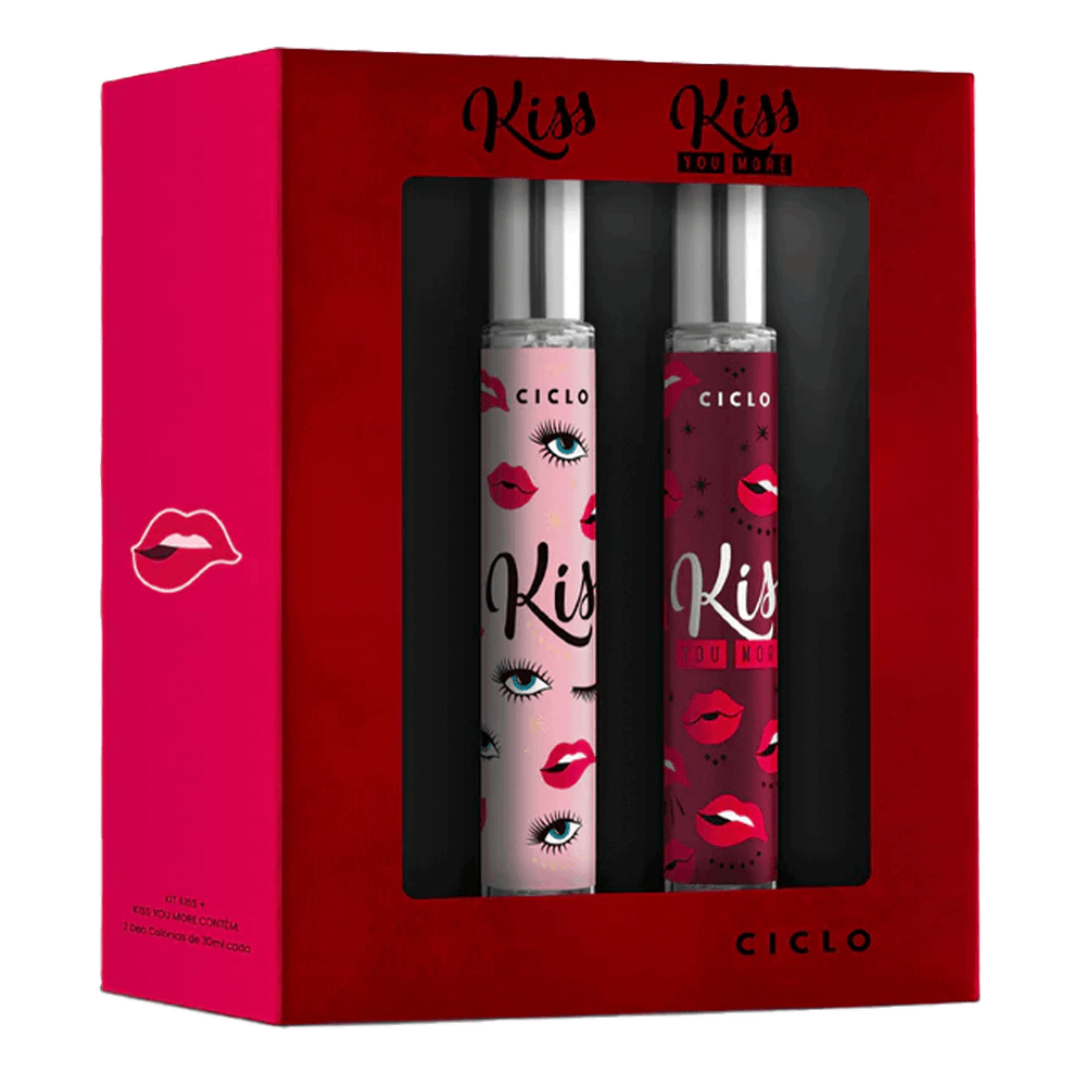 Kit Ciclo Deo Colônia Kiss 30ml + Kiss You More 30ml