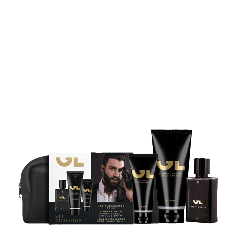 Kit GL Embaixador - Deo Colônia 50ml + Shampoo 3D 200ml + Balm 60ml