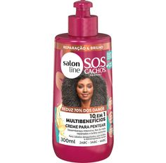 Creme Para Pentear Salon Line SOS Cachos + Poderosos 3ABC -  4ABC 300ml
