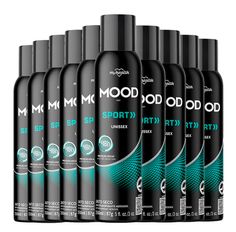 Kit Desodorante Antitranspirante Mood Sport Unissex Aerossol 150m - 10 Unidades