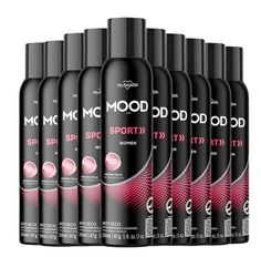 Kit Desodorante Antitranspirante Mood Sport Women Aerossol 150ml - 10 Unidades