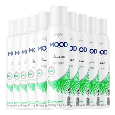 Kit Desodorante Antitranspirante Mood Unissex Aerossol 150ml - 10 Unidades