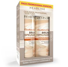 Kit Shampoo + Condicionador Headline Brilho Espelhado 1000ml