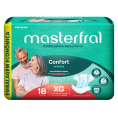 Fralda Descartável Geríatrica Masterfral Confort XG 18 Unidades