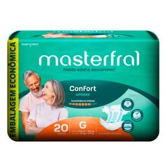 Fralda Descartável Geríatrica Masterfral Confort G 20 Unidades