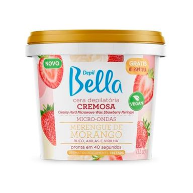 Cera Depilatória Depil Bella Merengue De Morango 100g