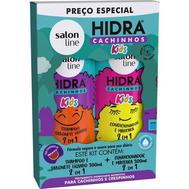 Kit Shampoo + Condicionador Salon Line Hidra Cachos 2 Em 1 Kids 300ml