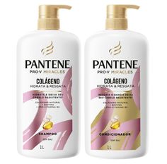 Kit Shampoo e Condicionador Pantene Pro-V Miracles Colágeno 1 Litro
