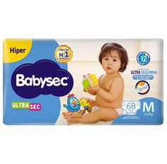 Fralda Descartável Babysec Galinha Pintadinha Ultrasec M Com 68 Unidades