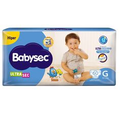 Fralda Descartável Babysec Galinha Pintadinha Ultrasec G Com 60 Unidades
