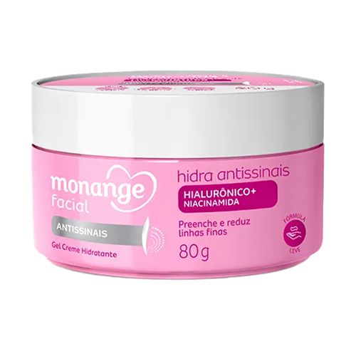 Gel Creme Facial Hidratante Monange Antissinais 80g