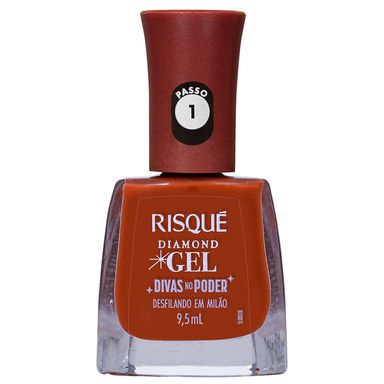 Esmalte Risqué Diamond Gel Divas No Poder Marrom Desfilando Em Milão 9,5ml