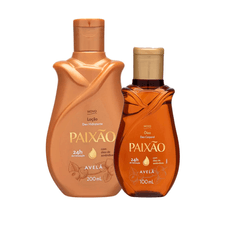 Kit Loção Hidratante Paixão Avelã 200ml + Óleo Corporal Paixão Avelã 100ml