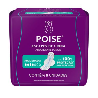 Absorvente Discreto Poise Moderado 8 Unidades