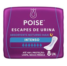 Absorvente Noturno Maxi Poise Intenso 8 Unidades