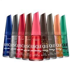 Kit Esmaltes Risqué & Chilli Beans - 9 unidades