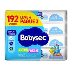 Toalha Umedecida Babysec Galinha Pintadinha Com 192 Unidades