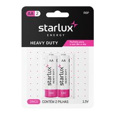 Pilha Starlux Energy Alcalina Pequena Comum Aa2 - 2 unidades
