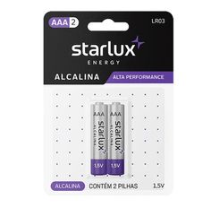 Pilha Starlux Energy Alcalina Palito Aaa2 - 2 unidades