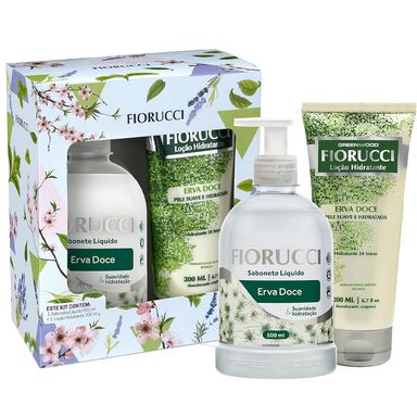 Kit Fiorucci Erva Doce Sabonete Líquido 500ml + Loção Hidratante 200ml