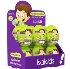 Slime Isakids Ovo Surpresa Brilha No Escuro 60G - 1 unidade