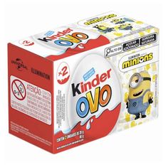 Chocolate Kinder Ovo Minions Com 2 Unidades 40g